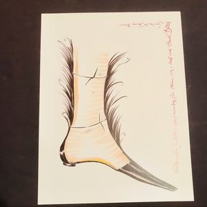 Manolo Blahnik sketchbook print.